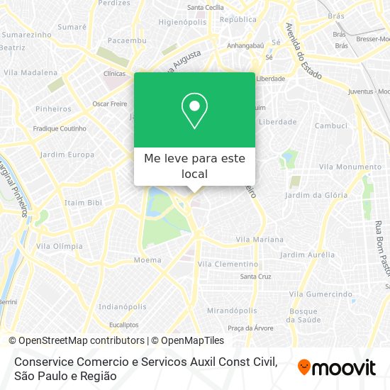Conservice Comercio e Servicos Auxil Const Civil mapa