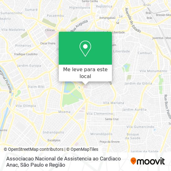 Associacao Nacional de Assistencia ao Cardiaco Anac mapa