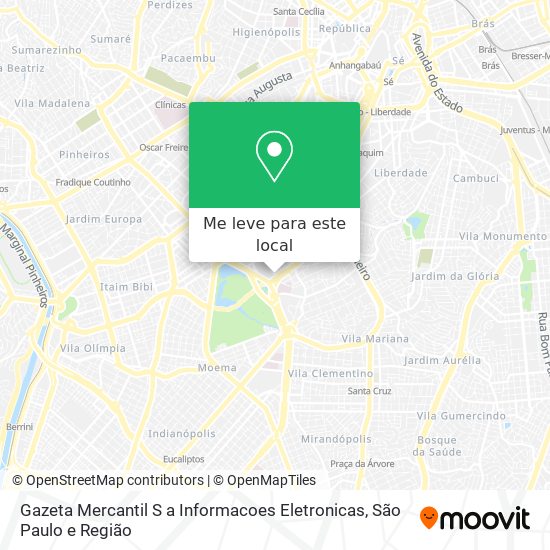 Gazeta Mercantil S a Informacoes Eletronicas mapa