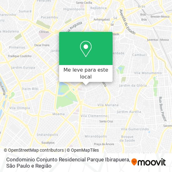 Condominio Conjunto Residencial Parque Ibirapuera mapa