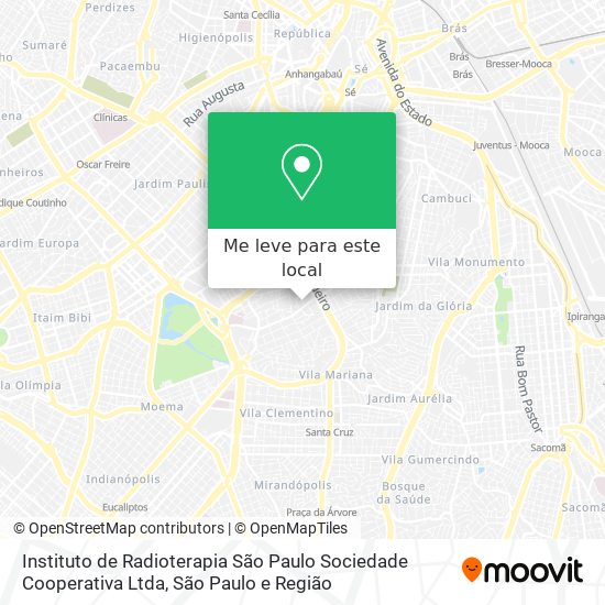 Instituto de Radioterapia São Paulo Sociedade Cooperativa Ltda mapa