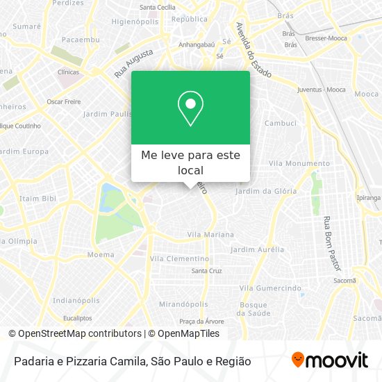 Padaria e Pizzaria Camila mapa