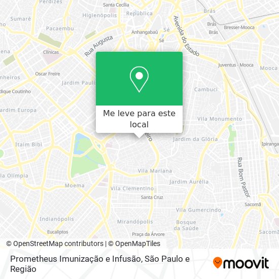 Prometheus Imunização e Infusão mapa