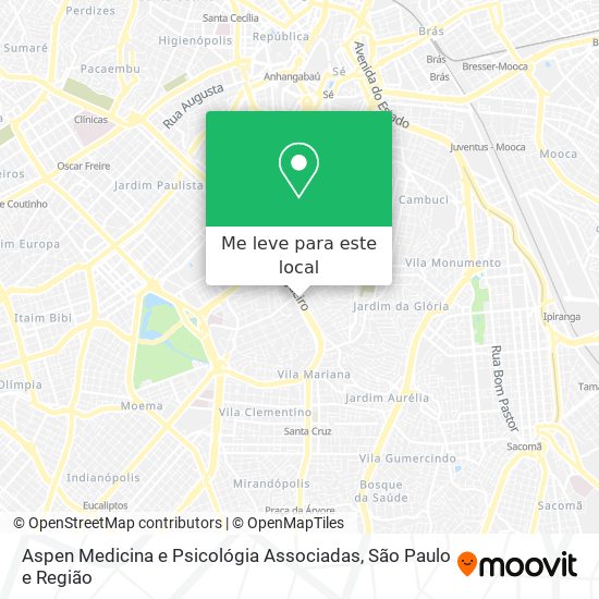 Aspen Medicina e Psicológia Associadas mapa