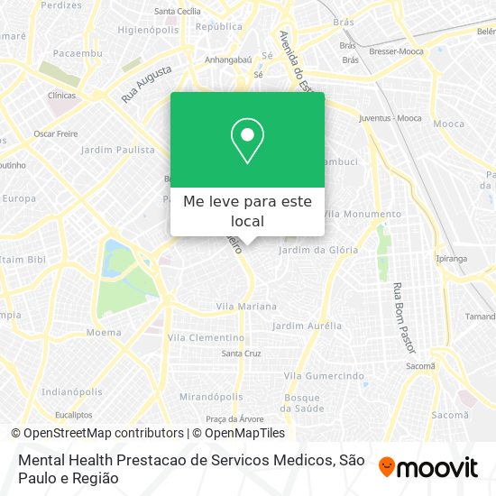 Mental Health Prestacao de Servicos Medicos mapa