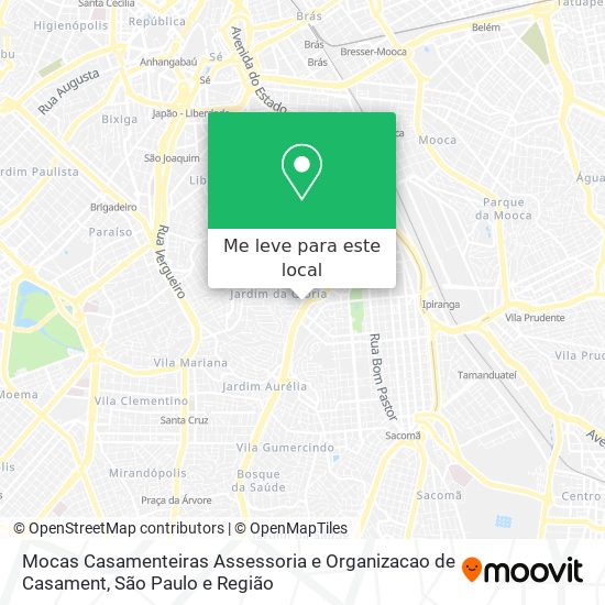 Mocas Casamenteiras Assessoria e Organizacao de Casament mapa