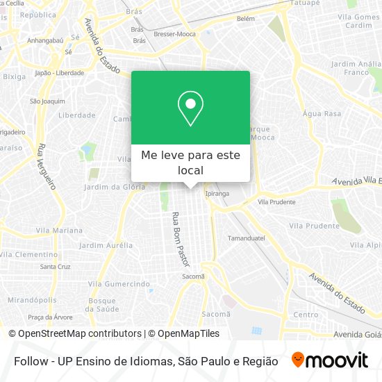 Follow - UP Ensino de Idiomas mapa