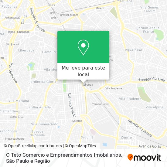 O Teto Comercio e Empreendimentos Imobiliarios mapa