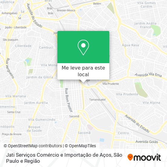 Jati Serviços Comércio e Importação de Aços mapa