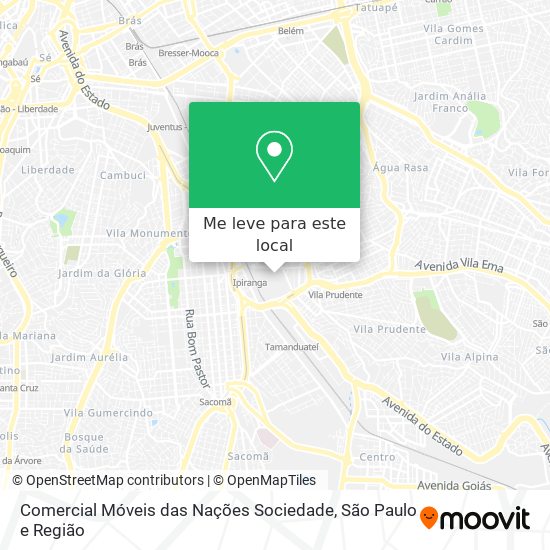 Comercial Móveis das Nações Sociedade mapa