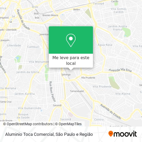 Aluminio Toca Comercial mapa