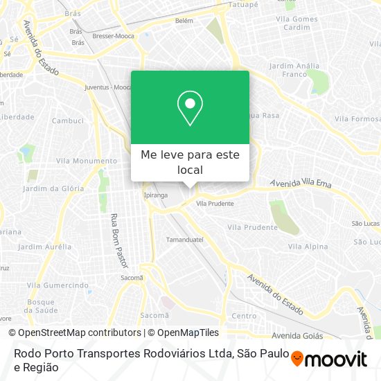 Rodo Porto Transportes Rodoviários Ltda mapa