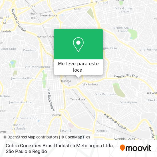 Cobra Conexões Brasil Indústria Metalúrgica Ltda mapa