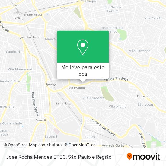 José Rocha Mendes ETEC mapa