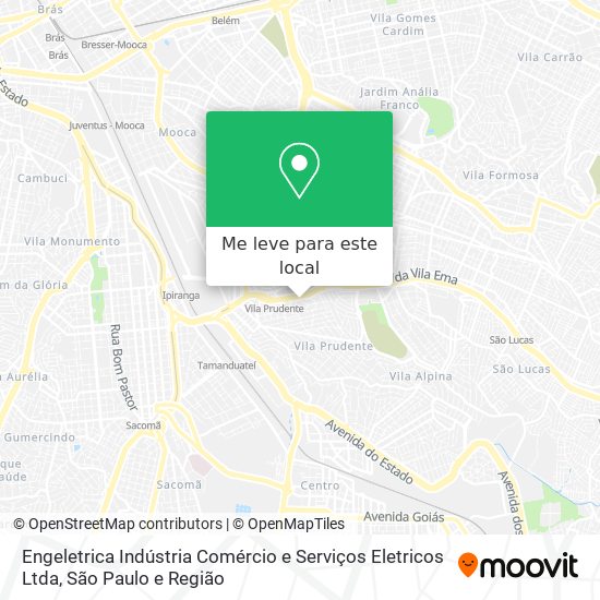 Engeletrica Indústria Comércio e Serviços Eletricos Ltda mapa