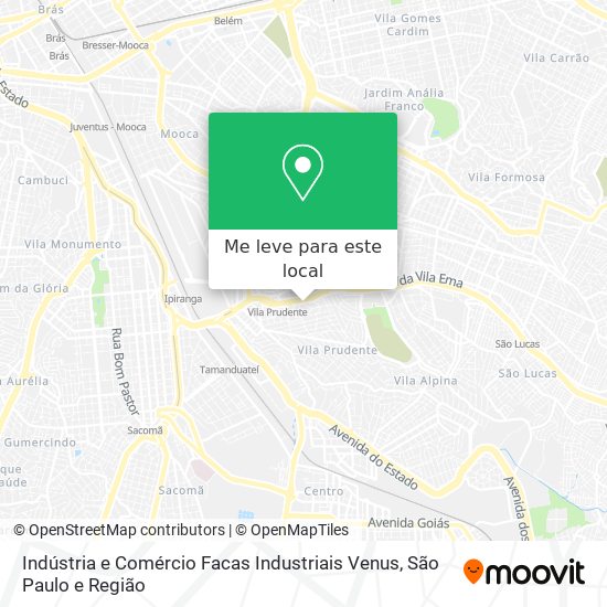 Indústria e Comércio Facas Industriais Venus mapa