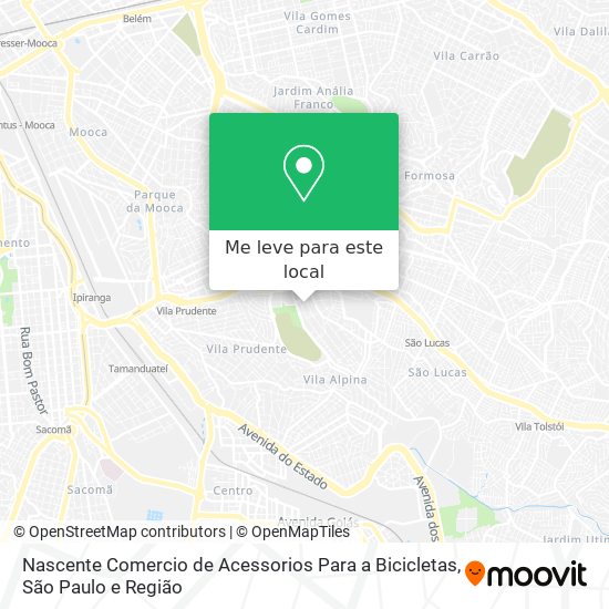 Nascente Comercio de Acessorios Para a Bicicletas mapa