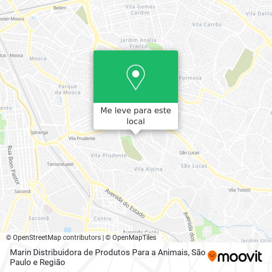 Marin Distribuidora de Produtos Para a Animais mapa