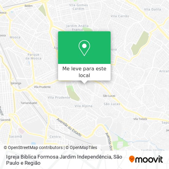 Igreja Biblica Formosa Jardim Independência mapa