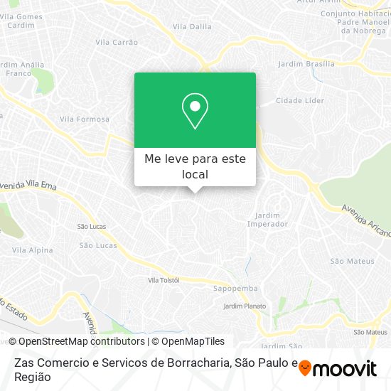 Zas Comercio e Servicos de Borracharia mapa