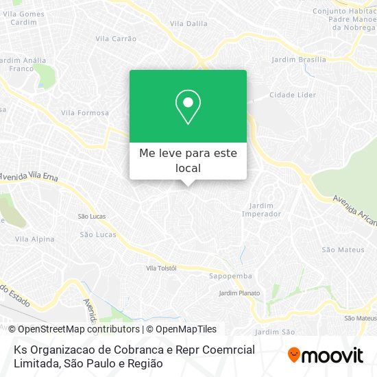 Ks Organizacao de Cobranca e Repr Coemrcial Limitada mapa