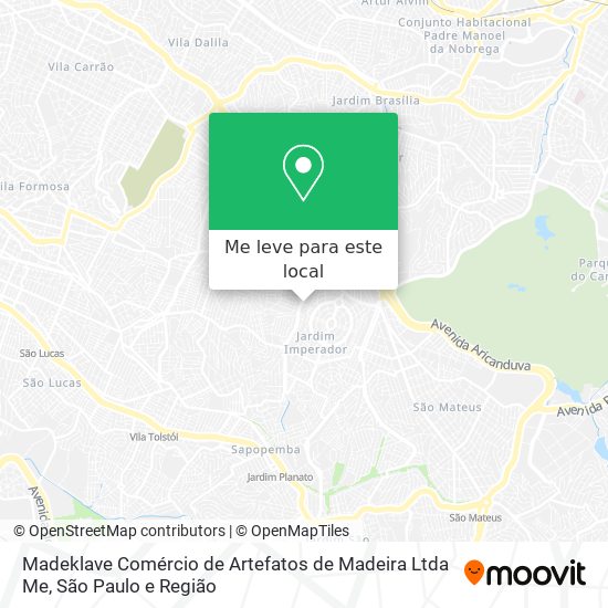 Madeklave Comércio de Artefatos de Madeira Ltda Me mapa