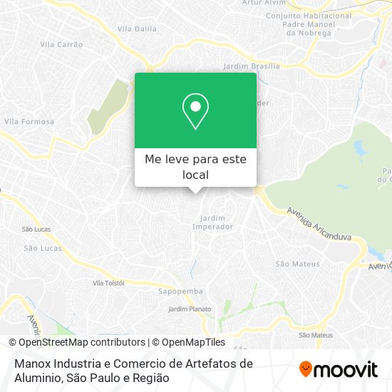 Manox Industria e Comercio de Artefatos de Aluminio mapa