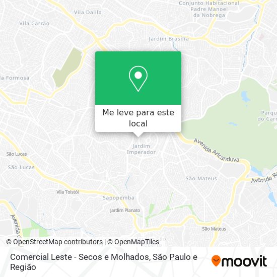 Comercial Leste - Secos e Molhados mapa