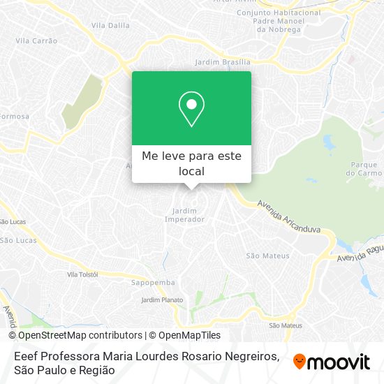 Eeef Professora Maria Lourdes Rosario Negreiros mapa