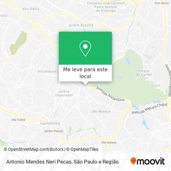 Antonio Mendes Neri Pecas mapa