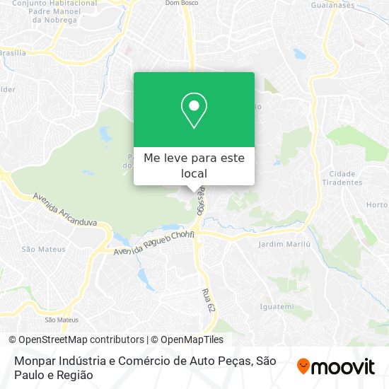 Monpar Indústria e Comércio de Auto Peças mapa
