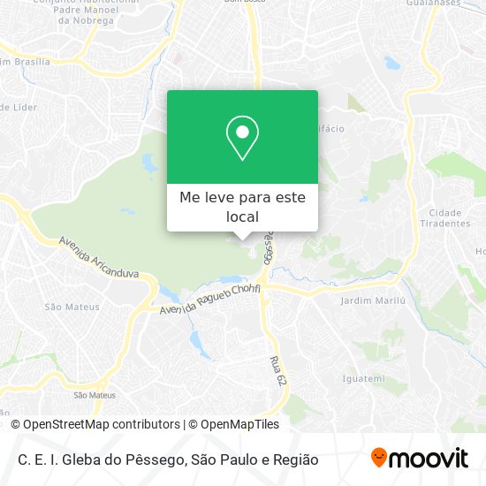 C. E. I. Gleba do Pêssego mapa