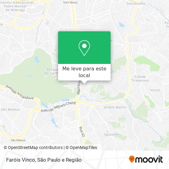 Faróis Vinco mapa