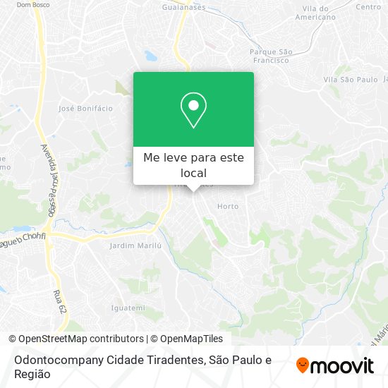 Odontocompany Cidade Tiradentes mapa