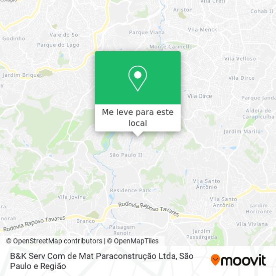 B&K Serv Com de Mat Paraconstrução Ltda mapa