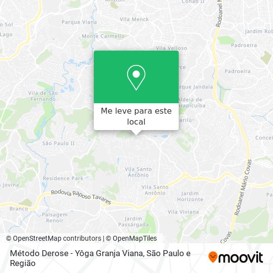 Método Derose - Yôga Granja Viana mapa