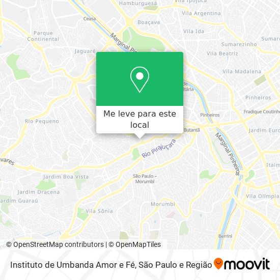Instituto de Umbanda Amor e Fé mapa