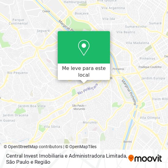 Central Invest Imobiliaria e Administradora Limitada mapa
