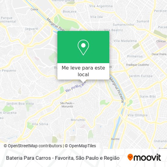 Bateria Para Carros - Favorita mapa