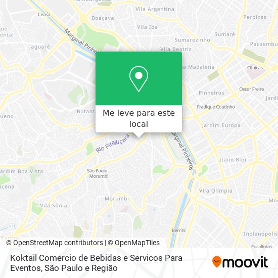 Koktail Comercio de Bebidas e Servicos Para Eventos mapa