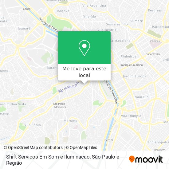 Shift Servicos Em Som e Iluminacao mapa