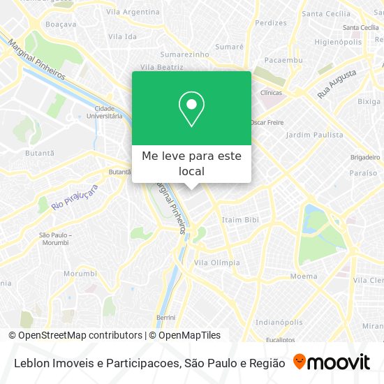 Leblon Imoveis e Participacoes mapa