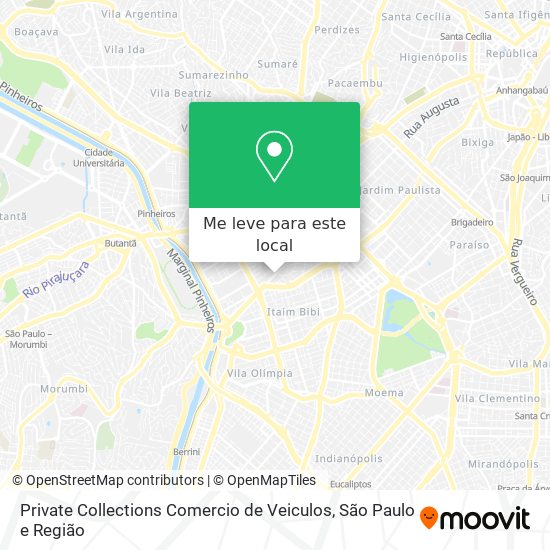 Private Collections Comercio de Veiculos mapa