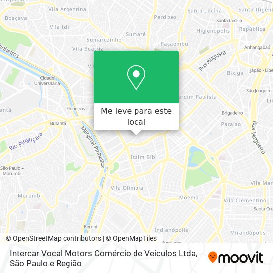 Intercar Vocal Motors Comércio de Veiculos Ltda mapa