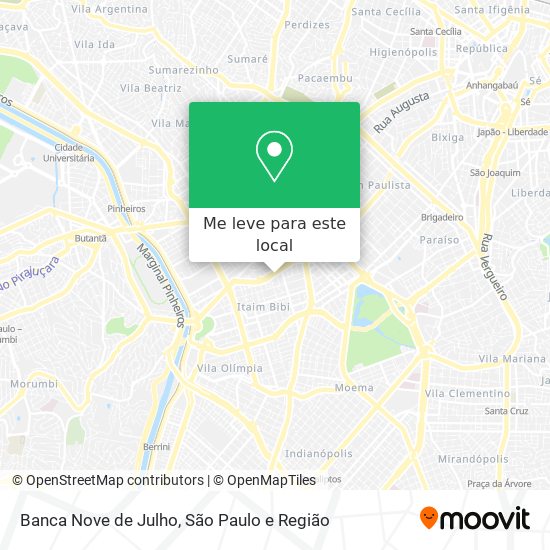 Banca Nove de Julho mapa