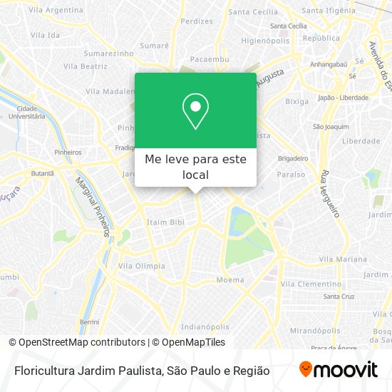 Floricultura Jardim Paulista mapa