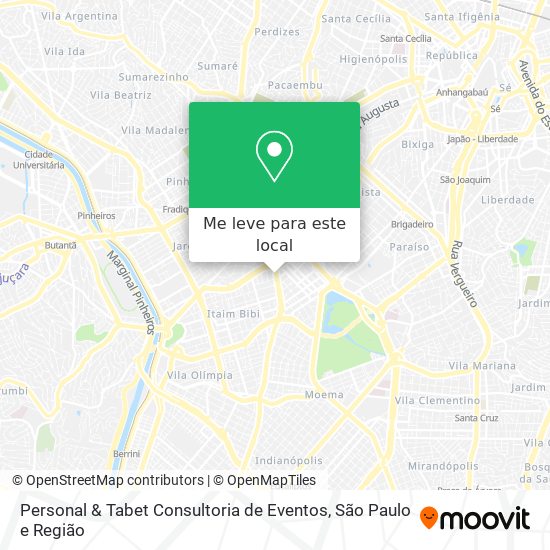 Personal & Tabet Consultoria de Eventos mapa