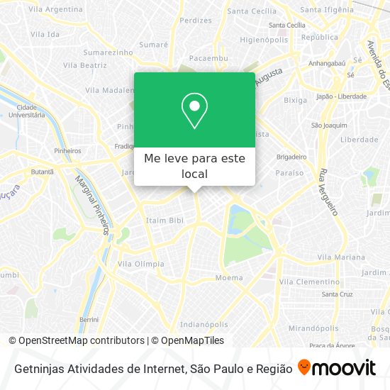 Getninjas Atividades de Internet mapa