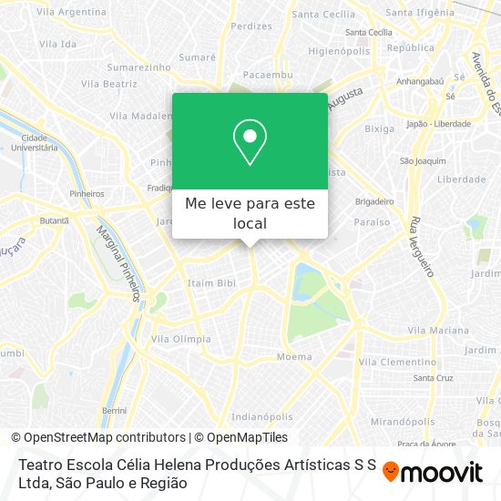 Teatro Escola Célia Helena Produções Artísticas S S Ltda mapa