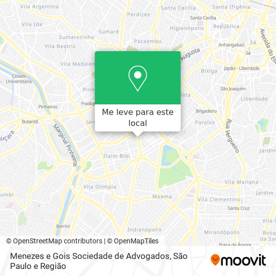 Menezes e Gois Sociedade de Advogados mapa